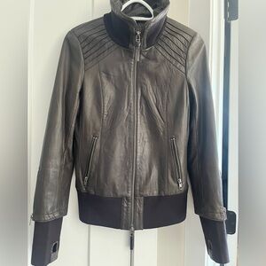 Small brown leather Mackage jacket NWOT